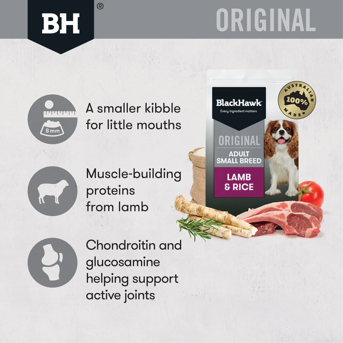 Black Hawk Original Lamb and Rice Small Breed Dry Dog Food 3kg - Image 8