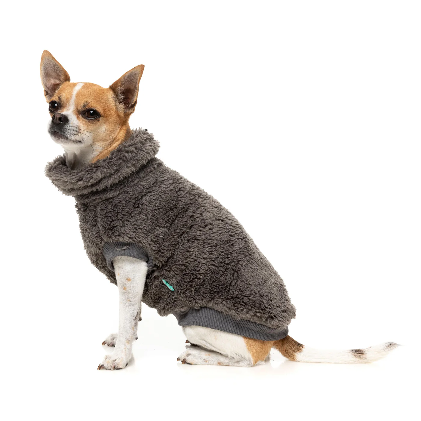 FuzzYard Dog Apparel Turtle Teddy 26 Sweater Gunmetal Grey Size 2 - Image 4