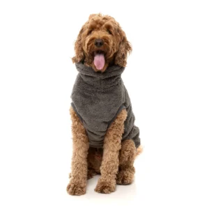 FuzzYard Dog Apparel Turtle Teddy 26 Sweater Gunmetal Grey Size 6