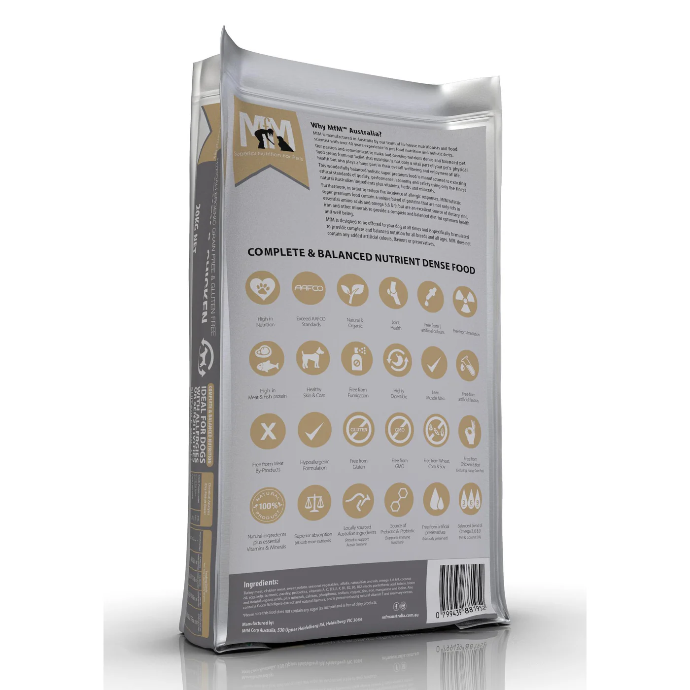 Meals for Mutts Puppy Grain Free Turkey and Chicken Dry Dog Food 20kg - Image 5