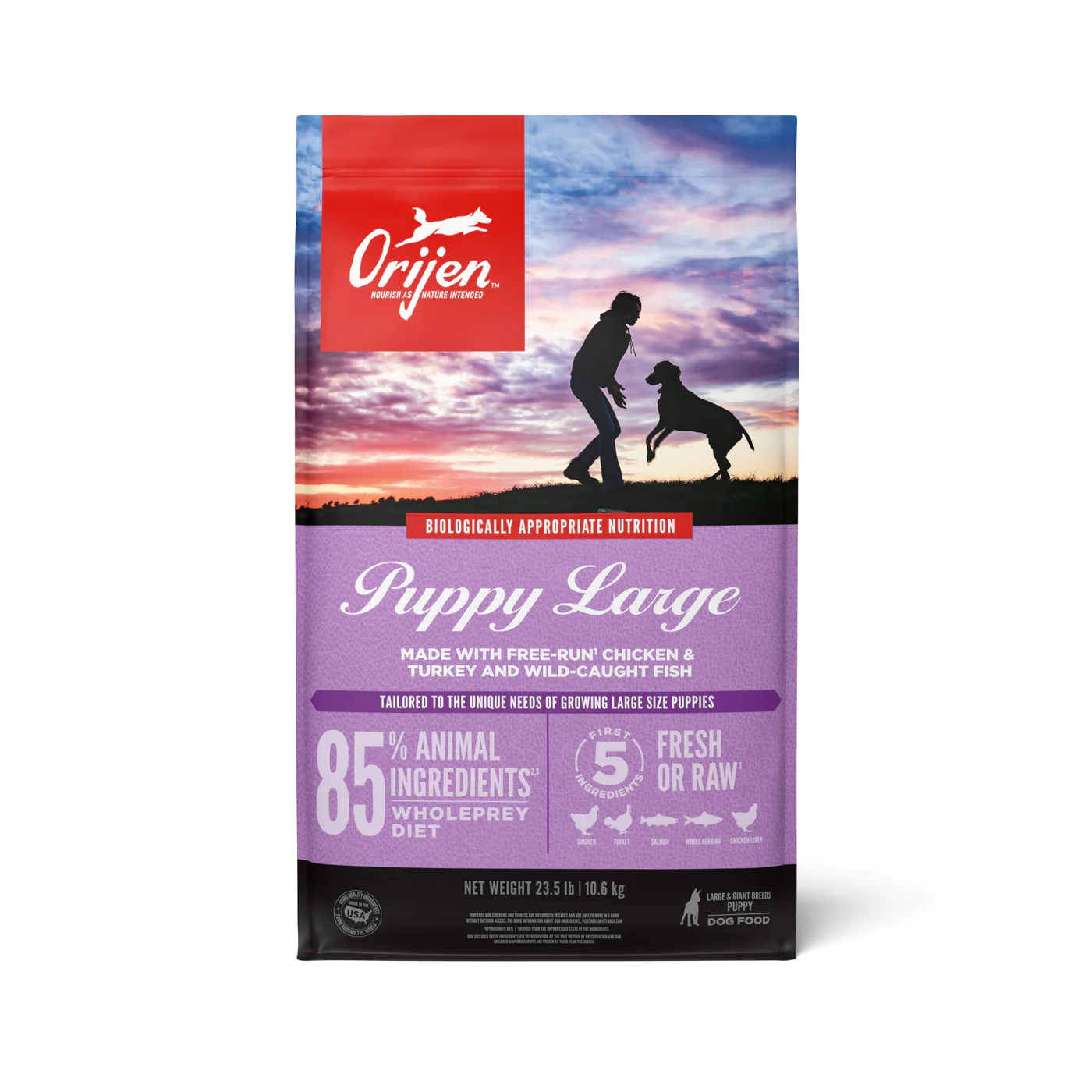 ORIJEN Puppy Large Breed Biologically Appropriate Dry Dog Food 10.6kg - Image 9
