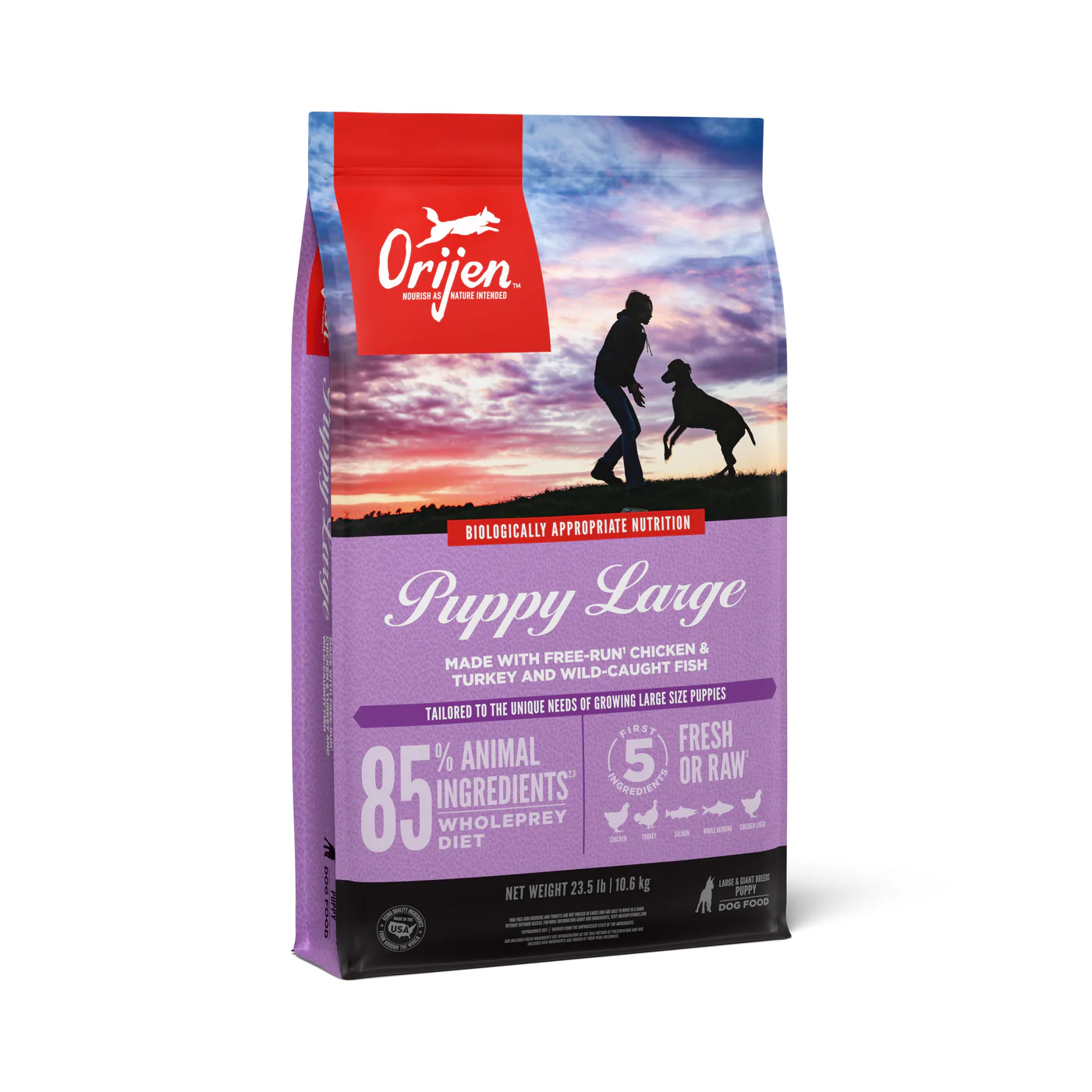 ORIJEN Puppy Large Breed Biologically Appropriate Dry Dog Food 10.6kg - Image 8