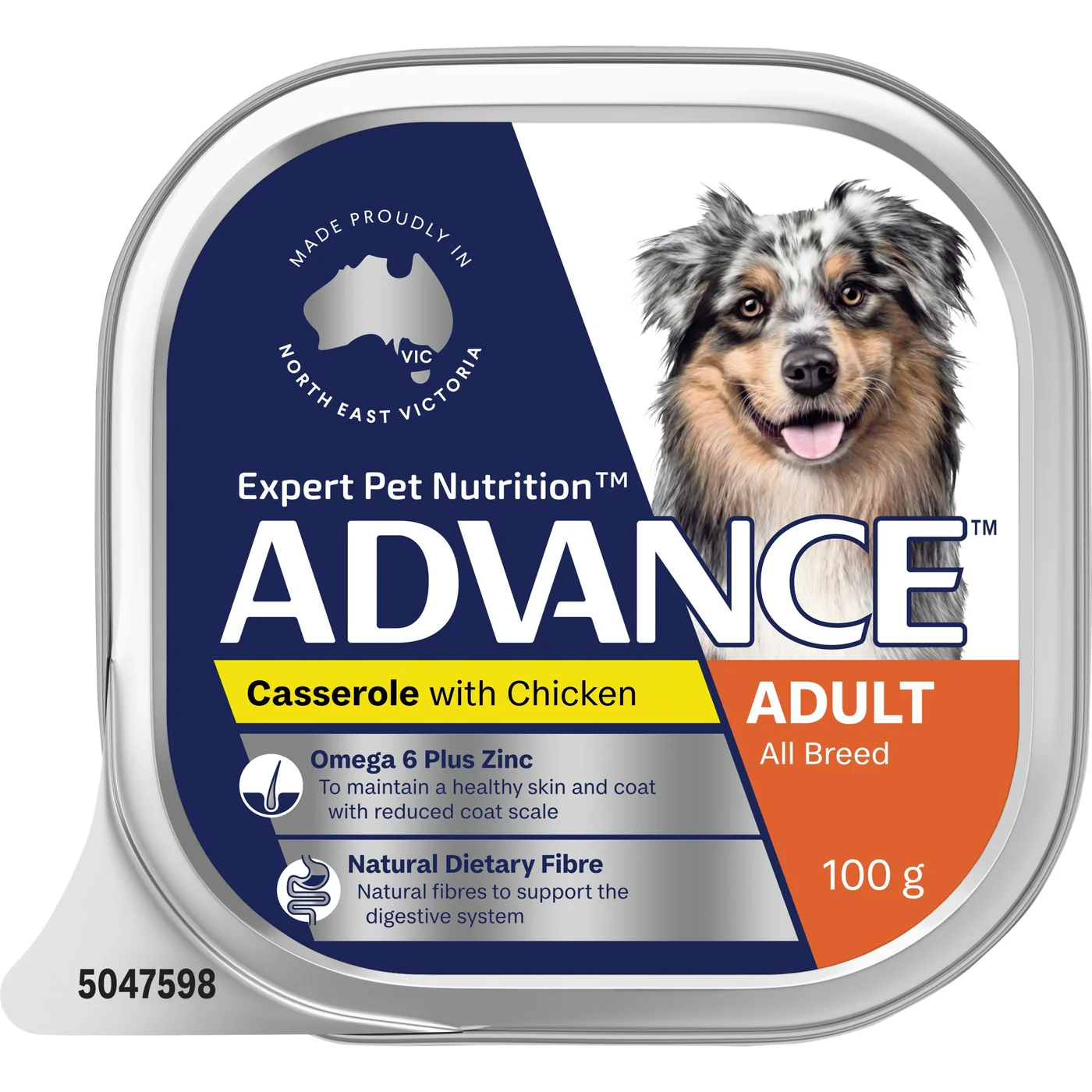 Advance Casserole with Chicken All Breed Adult Dog Wet Food 100g x 12 - Image 9