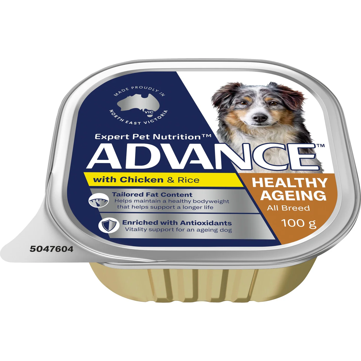Advance Chicken and Rice Healthy Ageing All Breed Mature Dog Wet Food 100g - Image 8