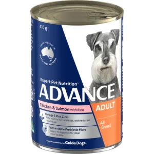 Advance Chicken and Salmon All Breed Adult Dog Wet Food 410g