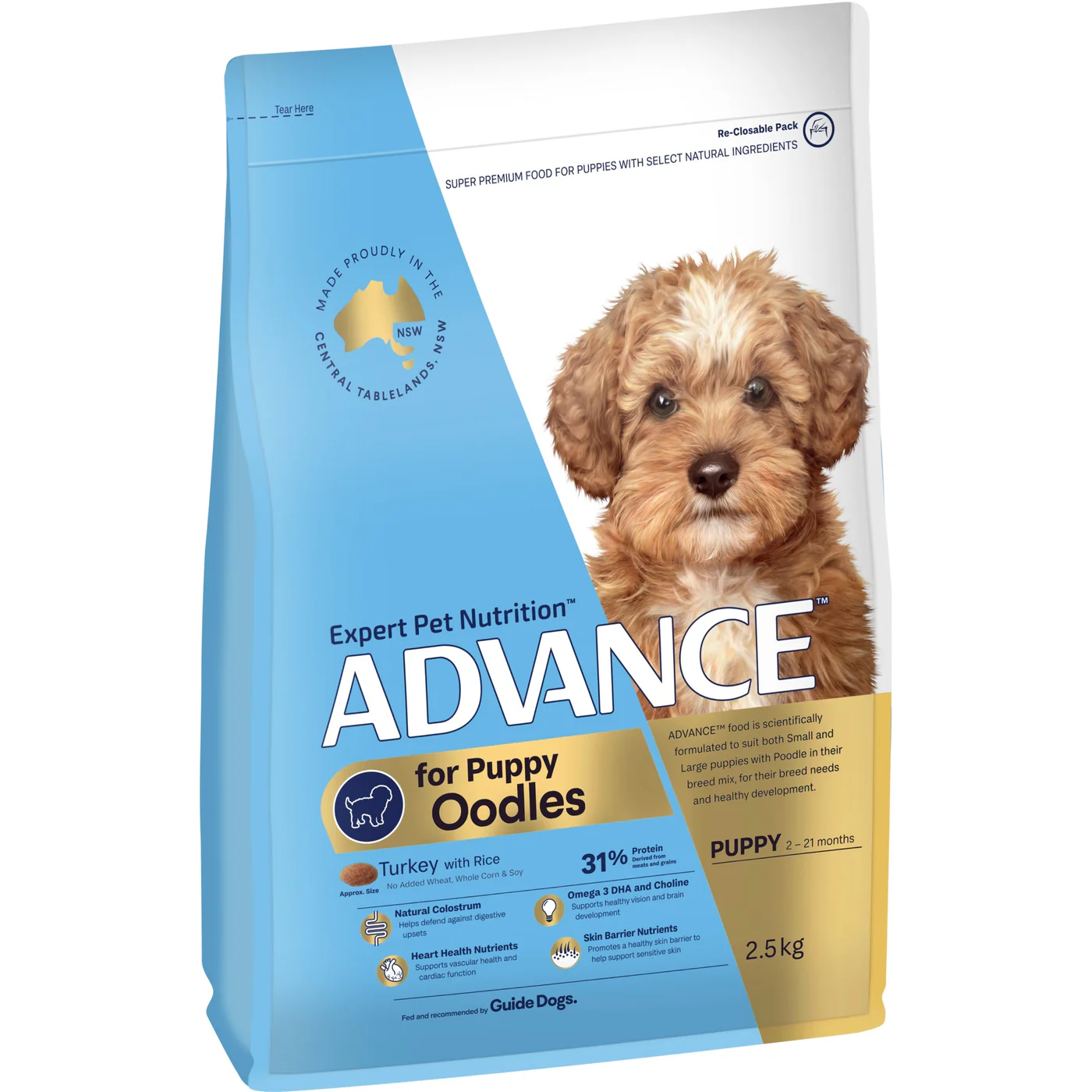 Advance Turkey and Rice Oodles Puppy Dry Food 2.5kg - Image 4