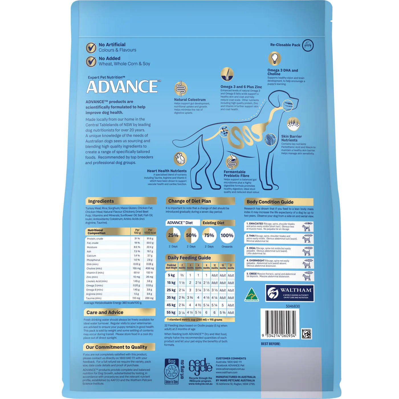 Advance Turkey and Rice Oodles Puppy Dry Food 2.5kg - Image 3