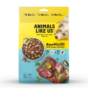Animals Like Us RawMix50 with Grass-Fed Freeze Dried Beef and Kibble Mix Dog Food 340g