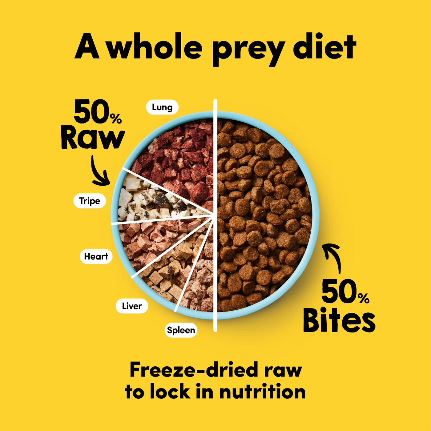 Animals Like Us RawMix50 with Grass-Fed Freeze Dried Beef and Kibble Mix Dog Food 3.6kg - Image 11