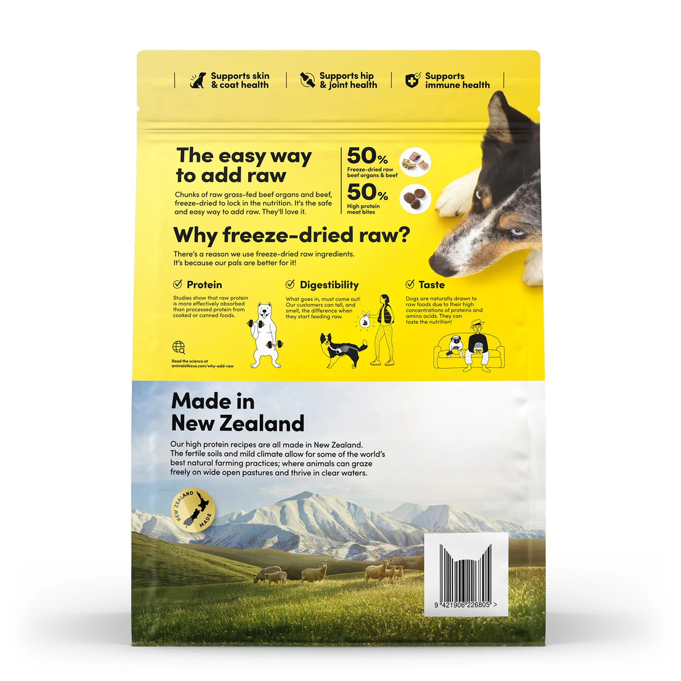 Animals Like Us RawMix50 with Grass-Fed Freeze Dried Beef and Kibble Mix Dog Food 3.6kg - Image 8
