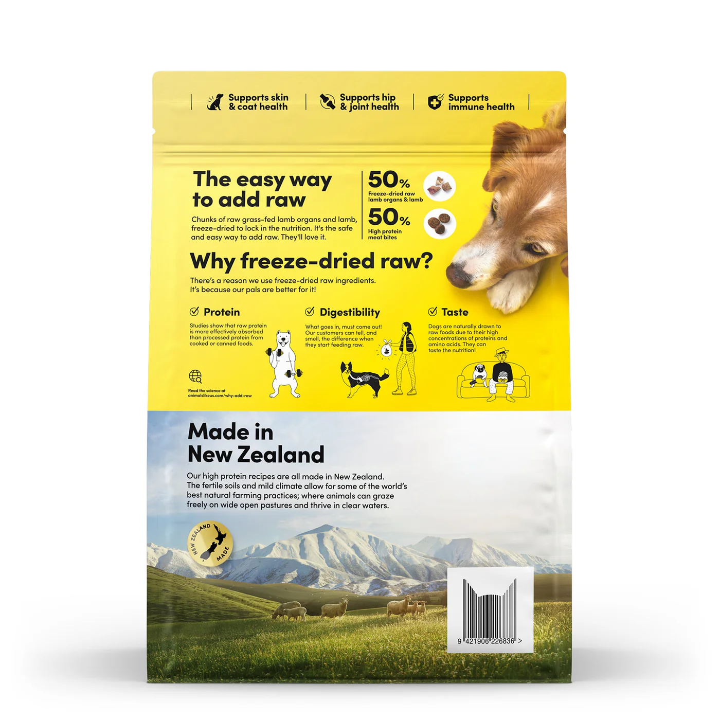 Animals Like Us RawMix50 with Grass-Fed Freeze Dried Lamb and Kibble Mix Dry Dog Food 1.8kg - Image 7