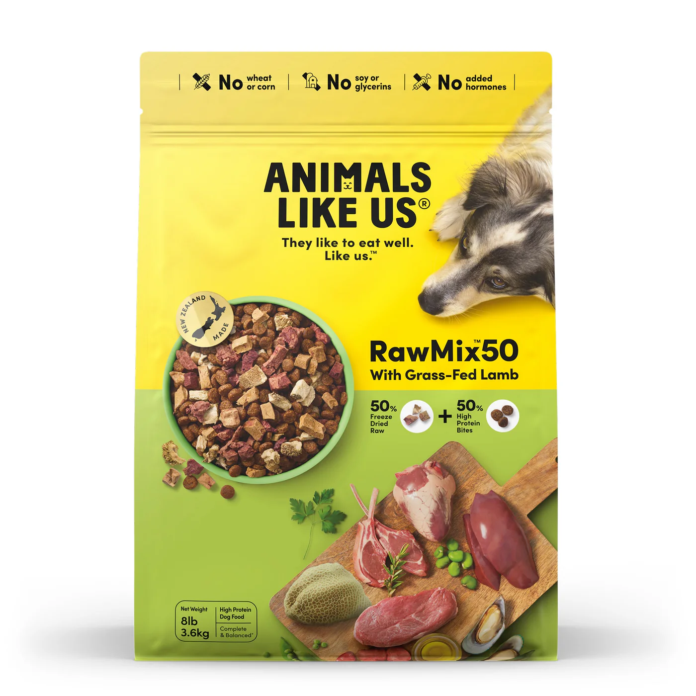 Animals Like Us RawMix50 with Grass-Fed Freeze Dried Lamb and Kibble Mix Dry Dog Food 3.6kg - Image 9