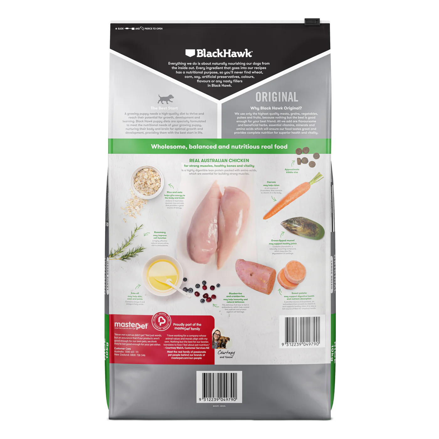 Black Hawk Chicken and Rice Large Breed Puppy Dry Dog Food 10kg - Image 9
