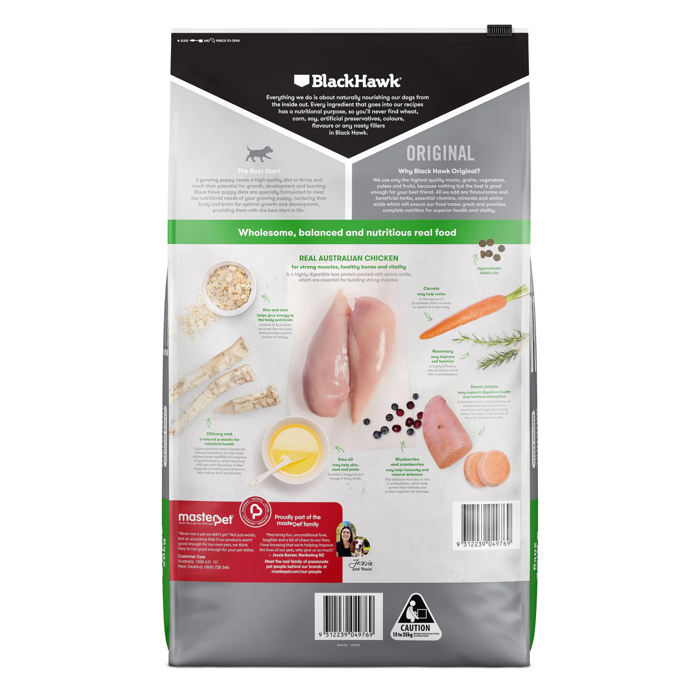 Black Hawk Chicken and Rice Medium Breed Puppy Dry Dog Food 20kg - Image 9