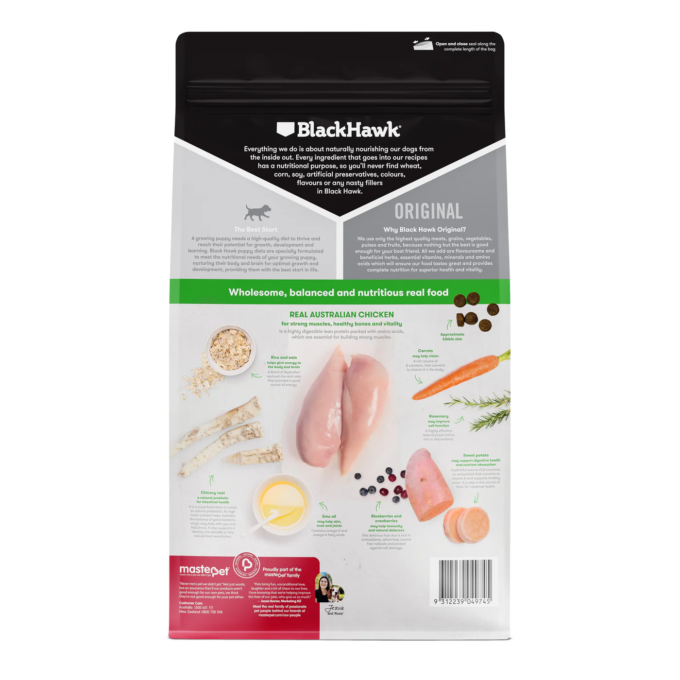 Black Hawk Chicken and Rice Medium Breed Puppy Dry Dog Food 3kg - Image 9