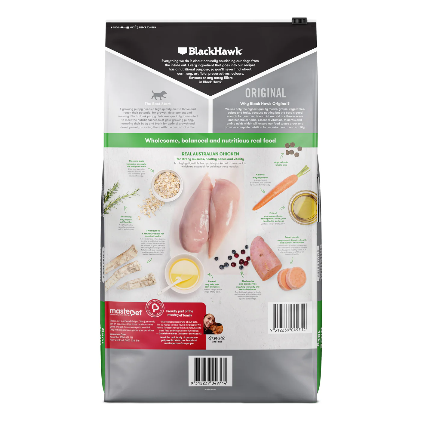 Black Hawk Chicken and Rice Small Breed Puppy Dry Dog Food 10kg - Image 9