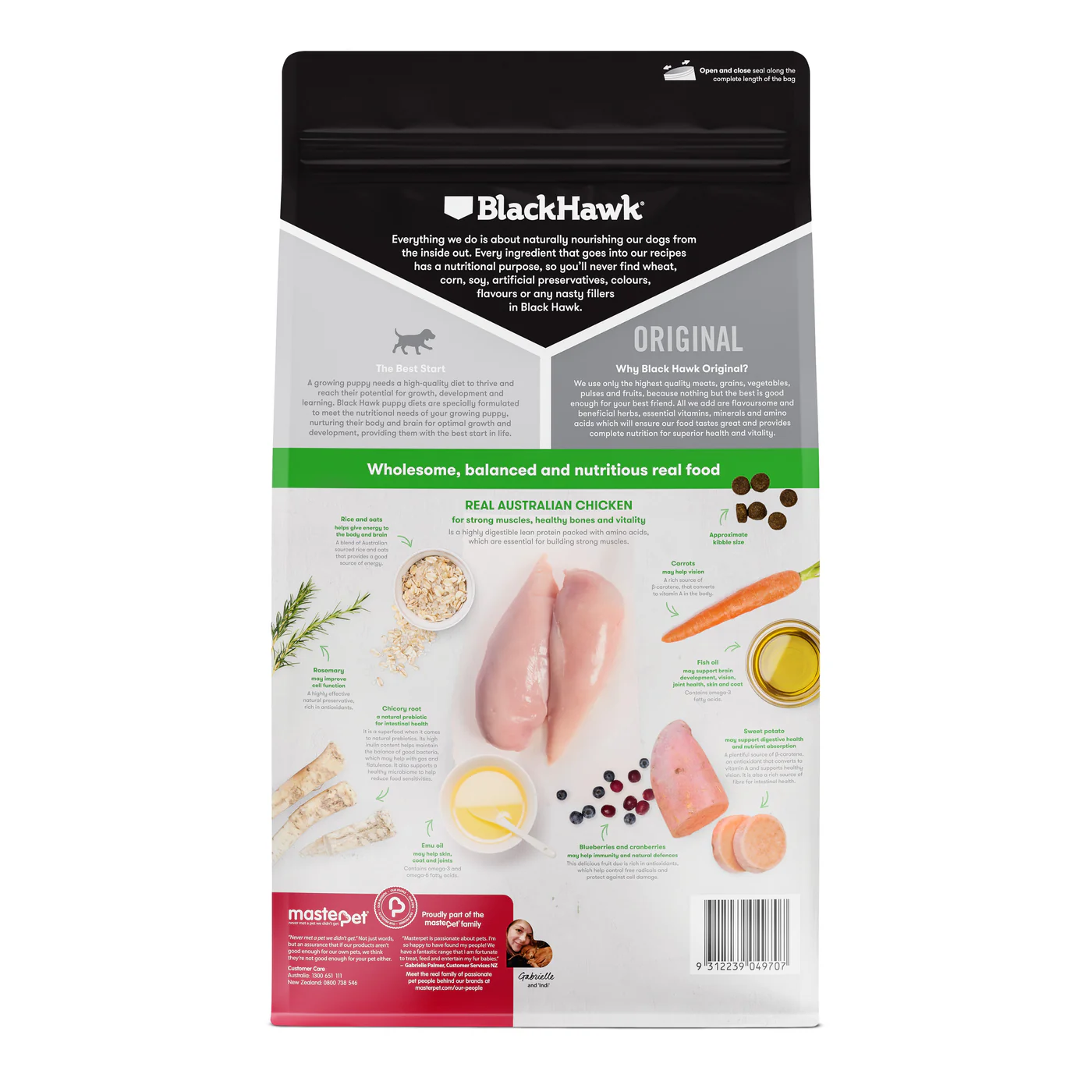 Black Hawk Chicken and Rice Small Breed Puppy Dry Dog Food 3kg - Image 9
