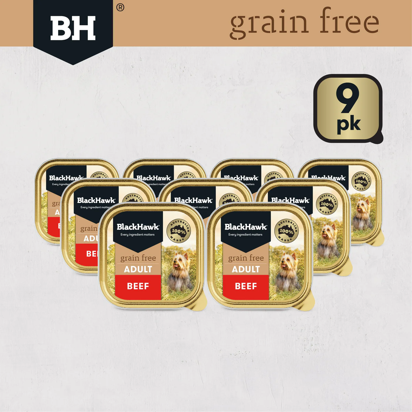Black Hawk Grain Free Beef Wet Dog Food 100g x 9 - Image 5