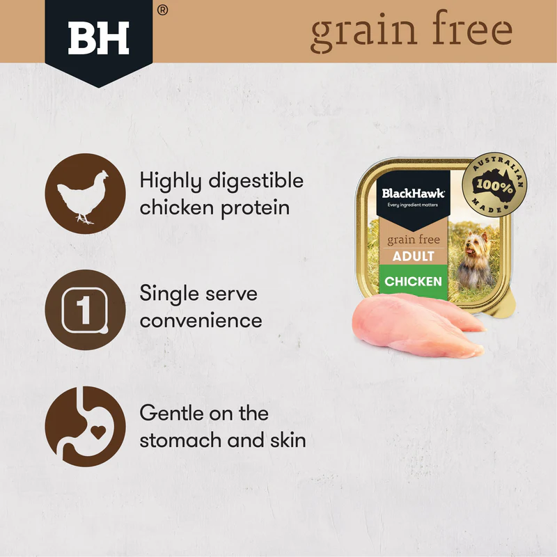 Black Hawk Grain Free Chicken Wet Dog Food 100g - Image 7
