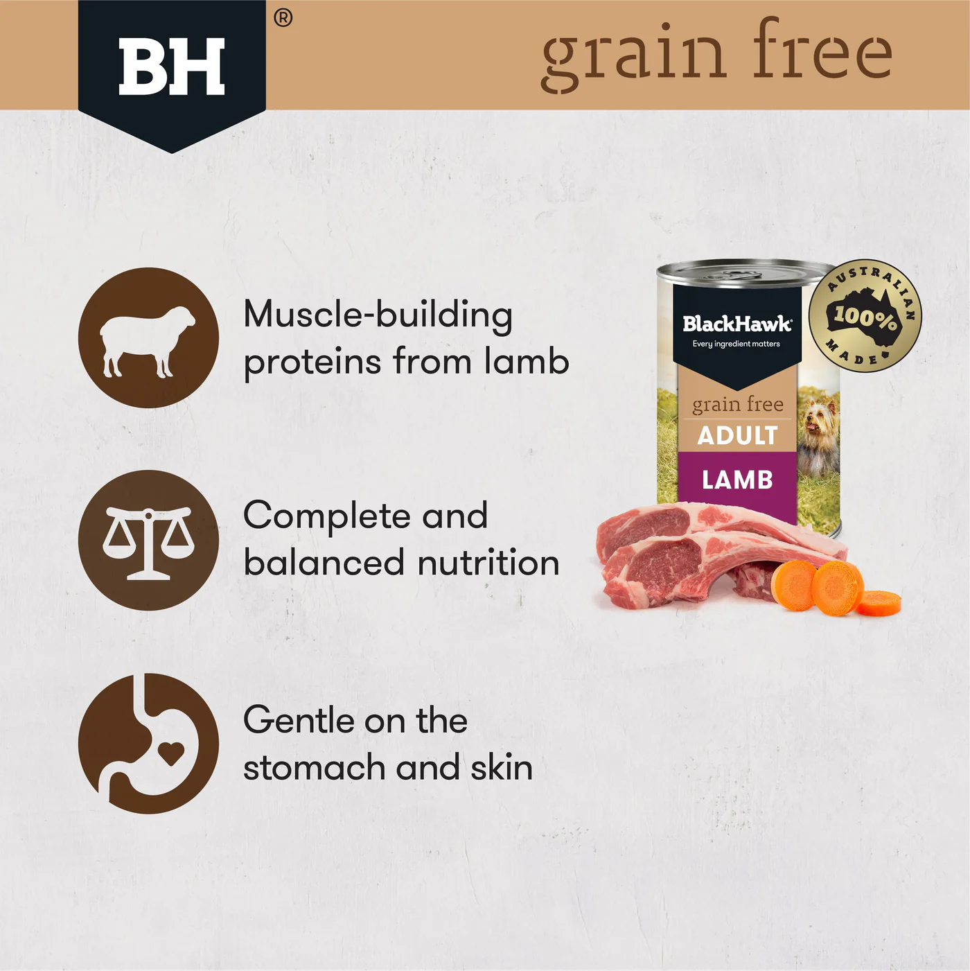 Black Hawk Grain Free Lamb Wet Dog Food 400g - Image 7