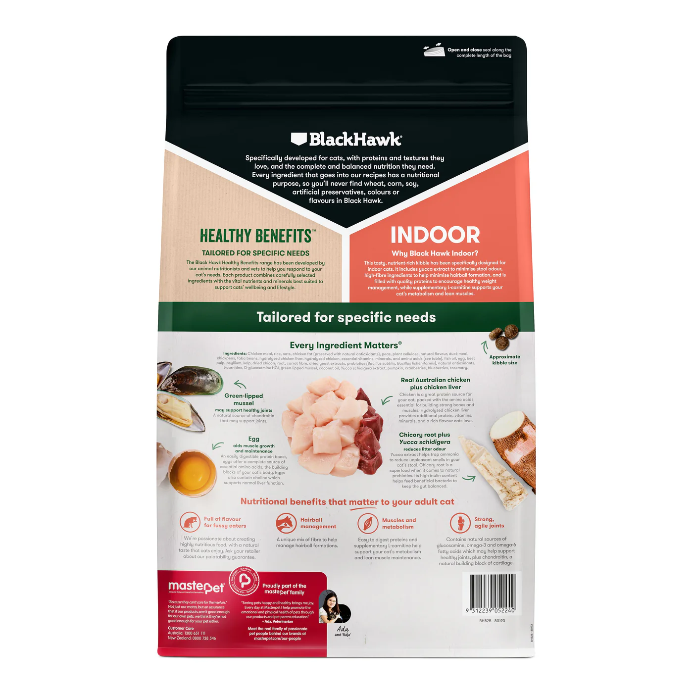 Black Hawk Healthy Benefits Indoor Chicken Cat Dry Food 4kg - Image 3