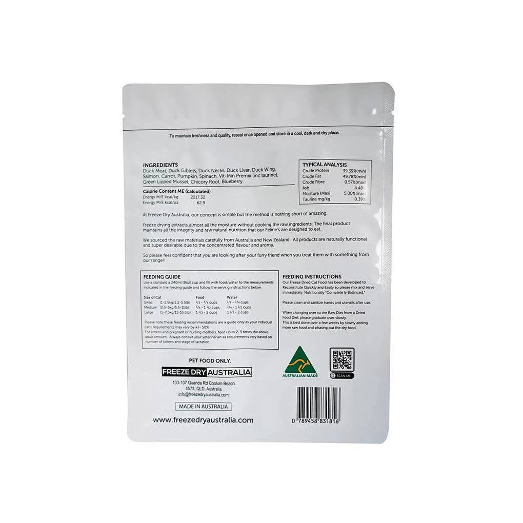Freeze Dry Australia Freeze Dried Natural Raw Cat Food Duck 250g - Image 3
