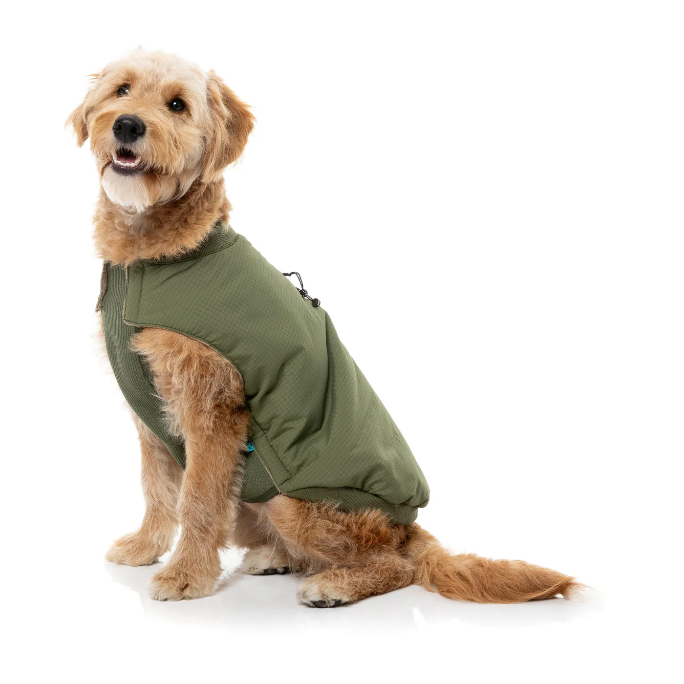FuzzYard Dog Apparel Bomber Jacket Khaki Green Size 3 - Image 3