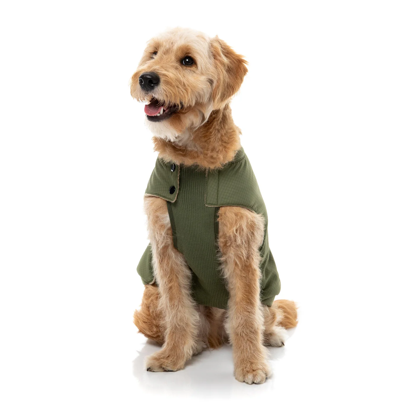 FuzzYard Dog Apparel Bomber Jacket Khaki Green Size 2 - Image 4