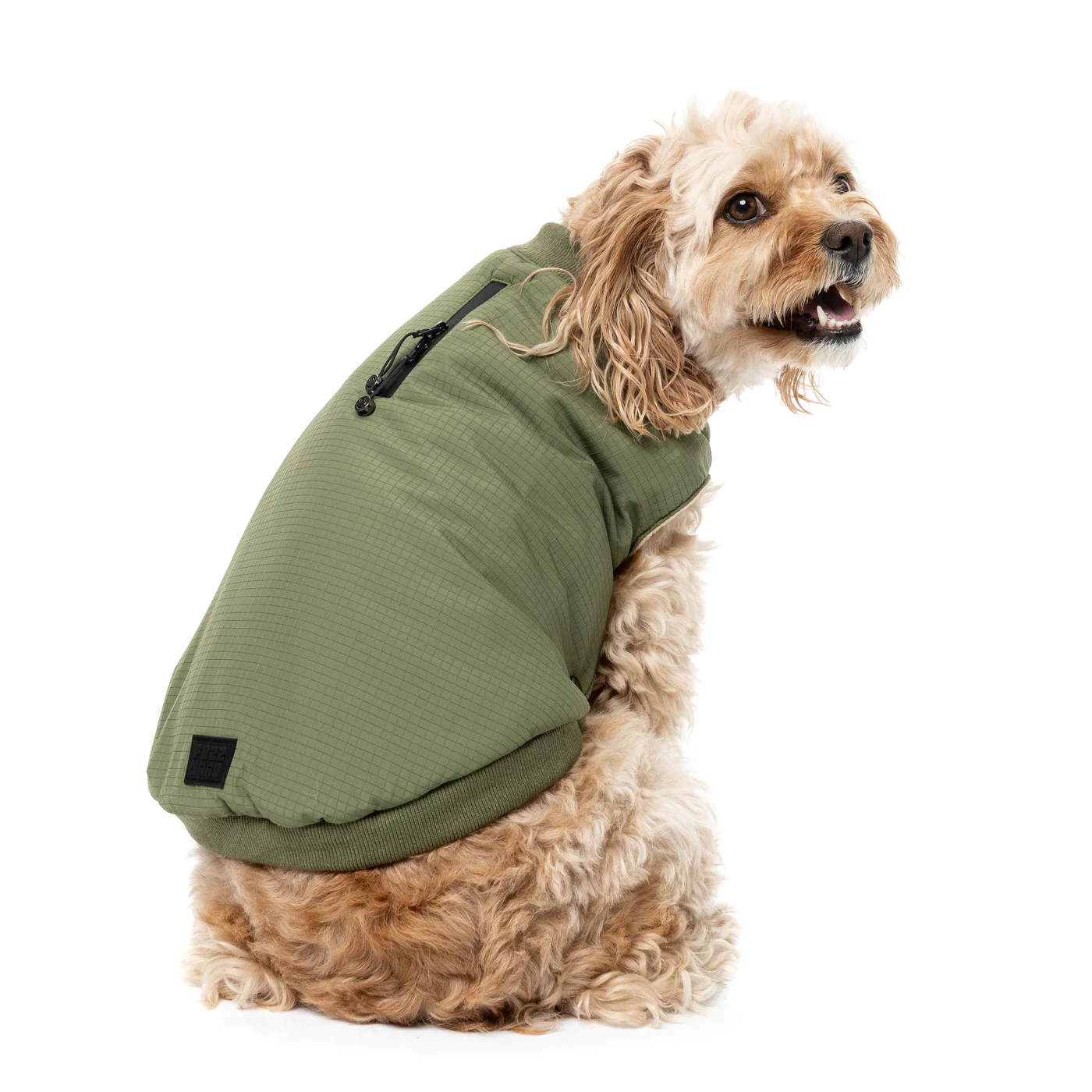 FuzzYard Dog Apparel Bomber Jacket Khaki Green Size 5 - Image 4