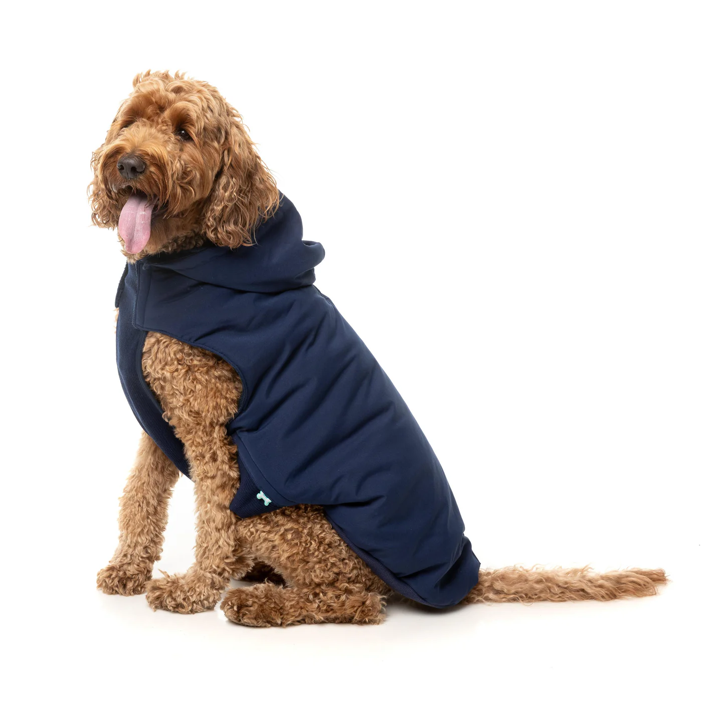 FuzzYard Dog Apparel Essential Padded Hooded Jacket Navy Size 2 - Image 4