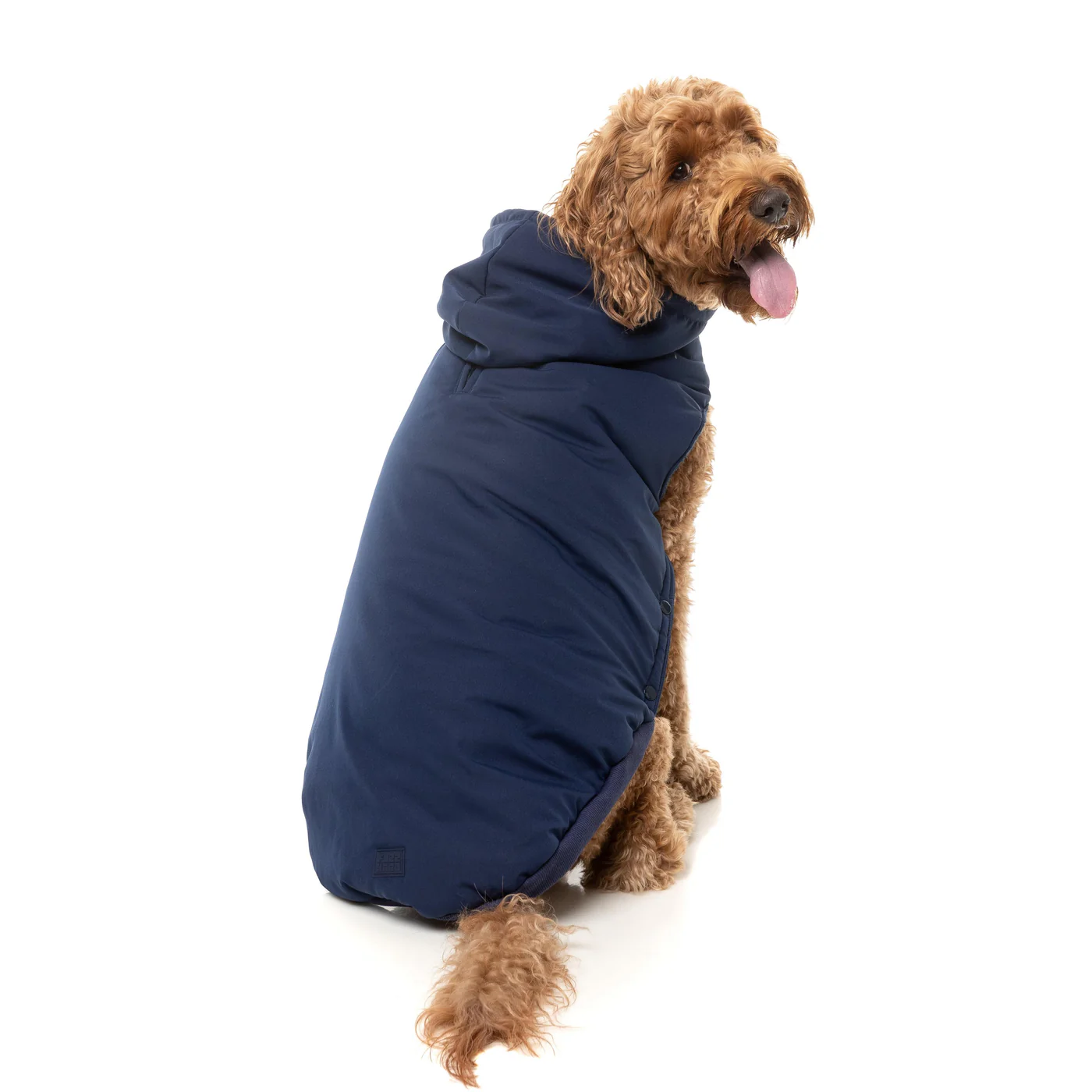 FuzzYard Dog Apparel Essential Padded Hooded Jacket Navy Size 2 - Image 2