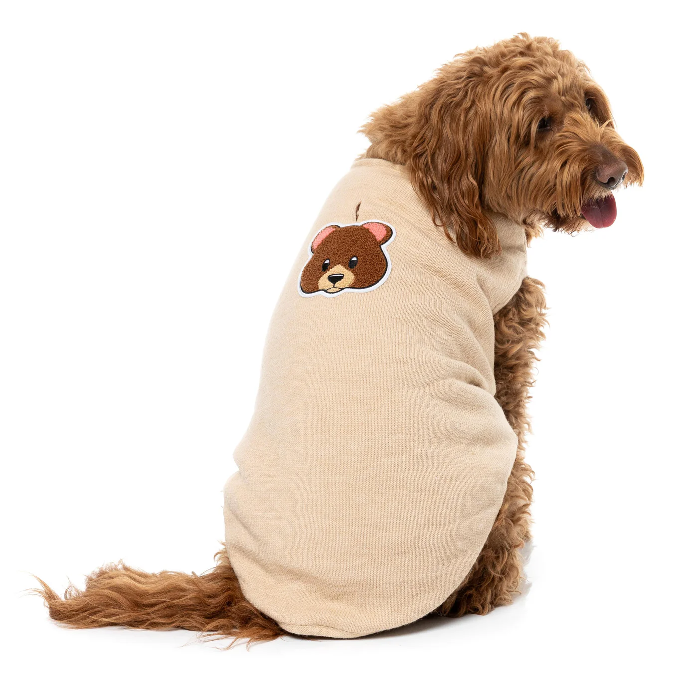 FuzzYard Dog Apparel Knit Pullover Beige Size 4 - Image 4