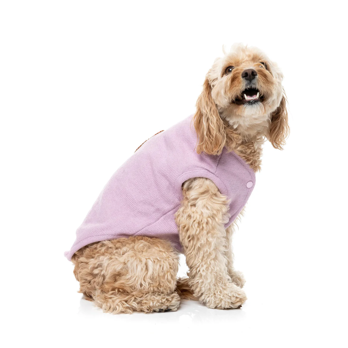 FuzzYard Dog Apparel Knit Pullover Lilac Size 3 - Image 3
