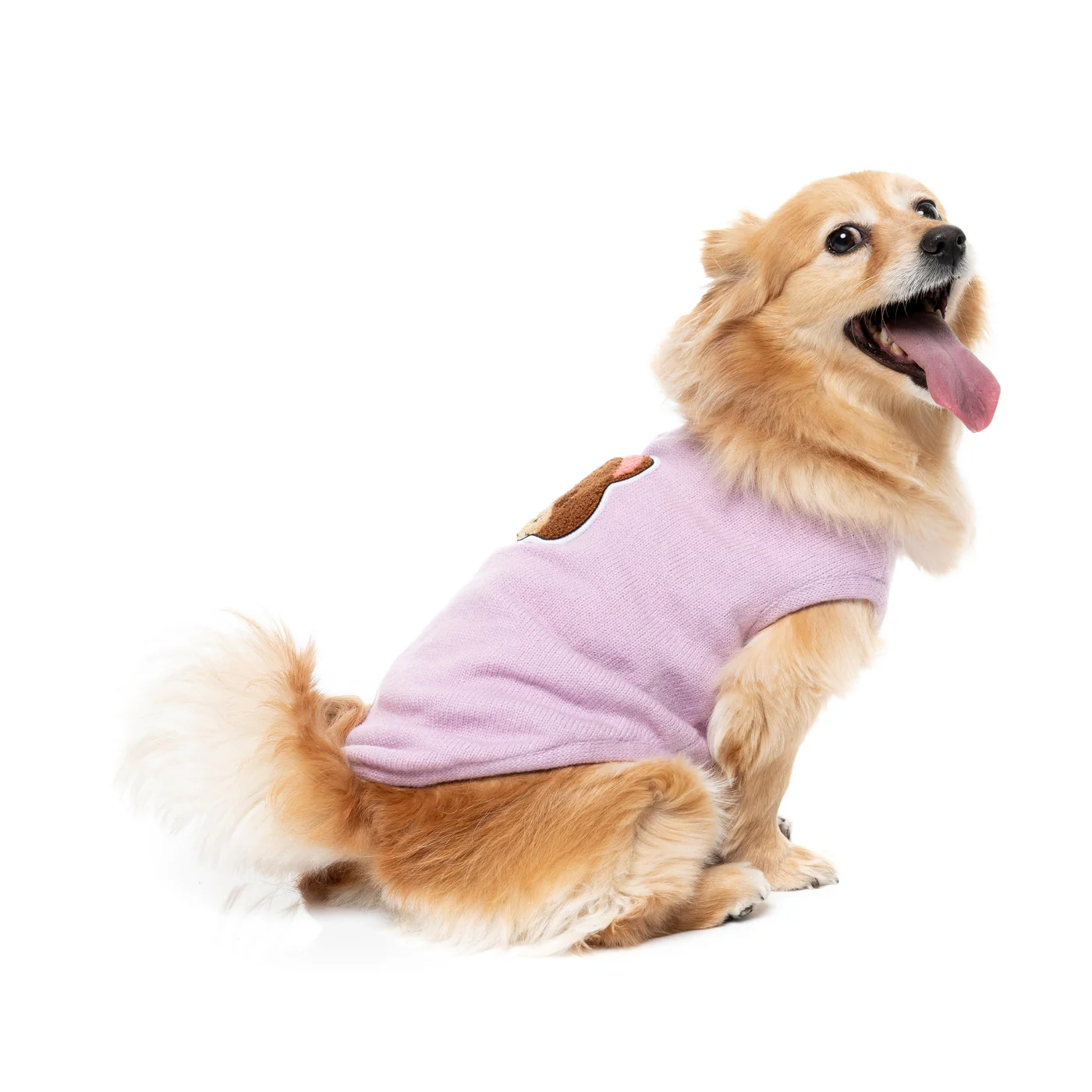FuzzYard Dog Apparel Knit Pullover Lilac Size 3 - Image 4