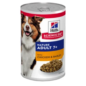 Hills Science Diet Adult 7+ Chicken and Barley Canned Dog Food 370g