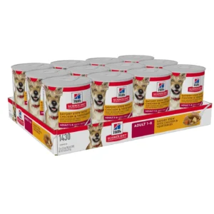 Hills Science Diet Adult Savoury Stew Chicken and Vegetables Canned Dog Food 363g x 12