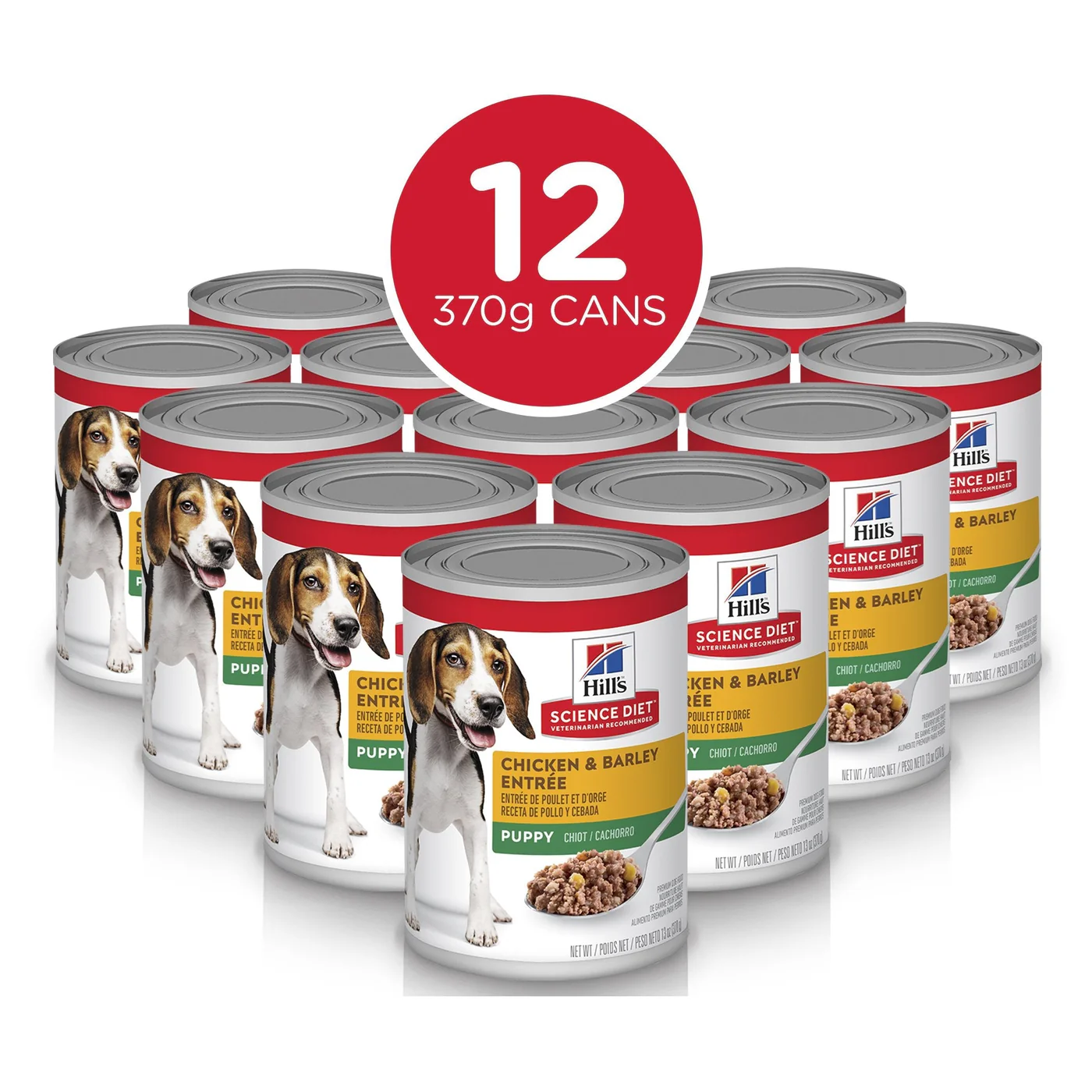 Hills Science Diet Puppy Chicken and Barley Entree Canned Dog Food 370g x 12 - Image 2
