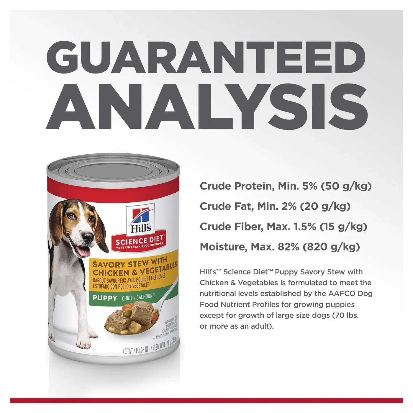 Hills Science Diet Puppy Savoury Stew Chicken and Vegetables Canned Dog Food 370g - Image 2