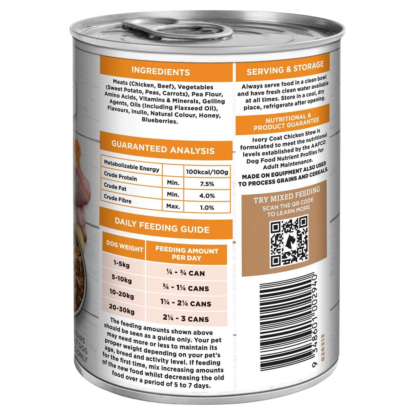 Ivory Coat Grain Free Chicken Stew Adult Dog Wet Food 400g - Image 9