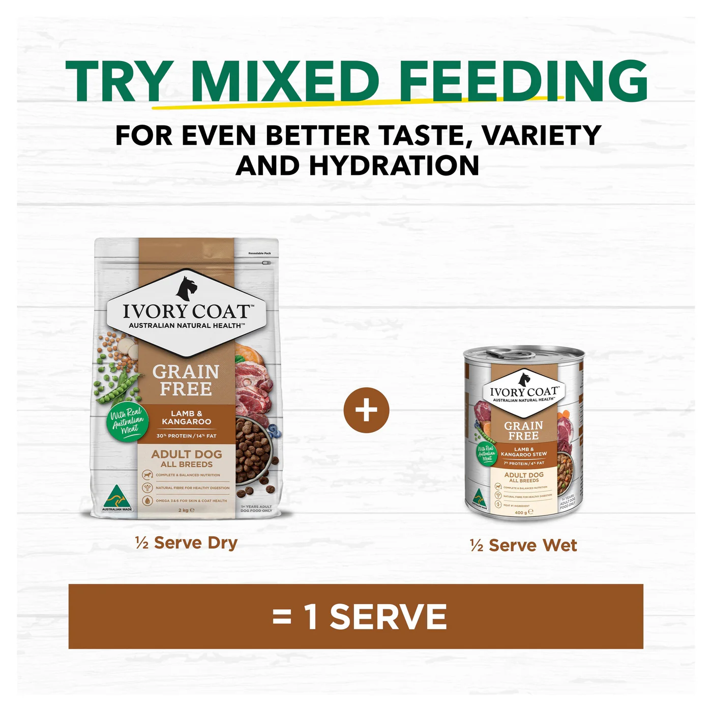 Ivory Coat Grain Free Lamb and Kangaroo Stew Adult Dog Wet Food 400g - Image 2