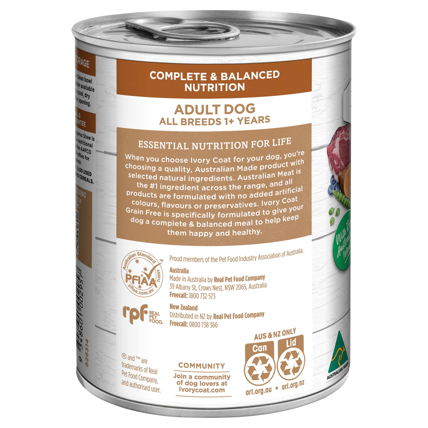 Ivory Coat Grain Free Lamb and Kangaroo Stew Adult Dog Wet Food 400g x 12 - Image 10