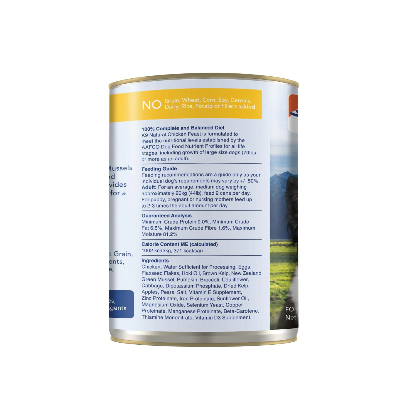 K9 Natural Chicken Feast Wet Dog Food 370g x 12 - Image 10