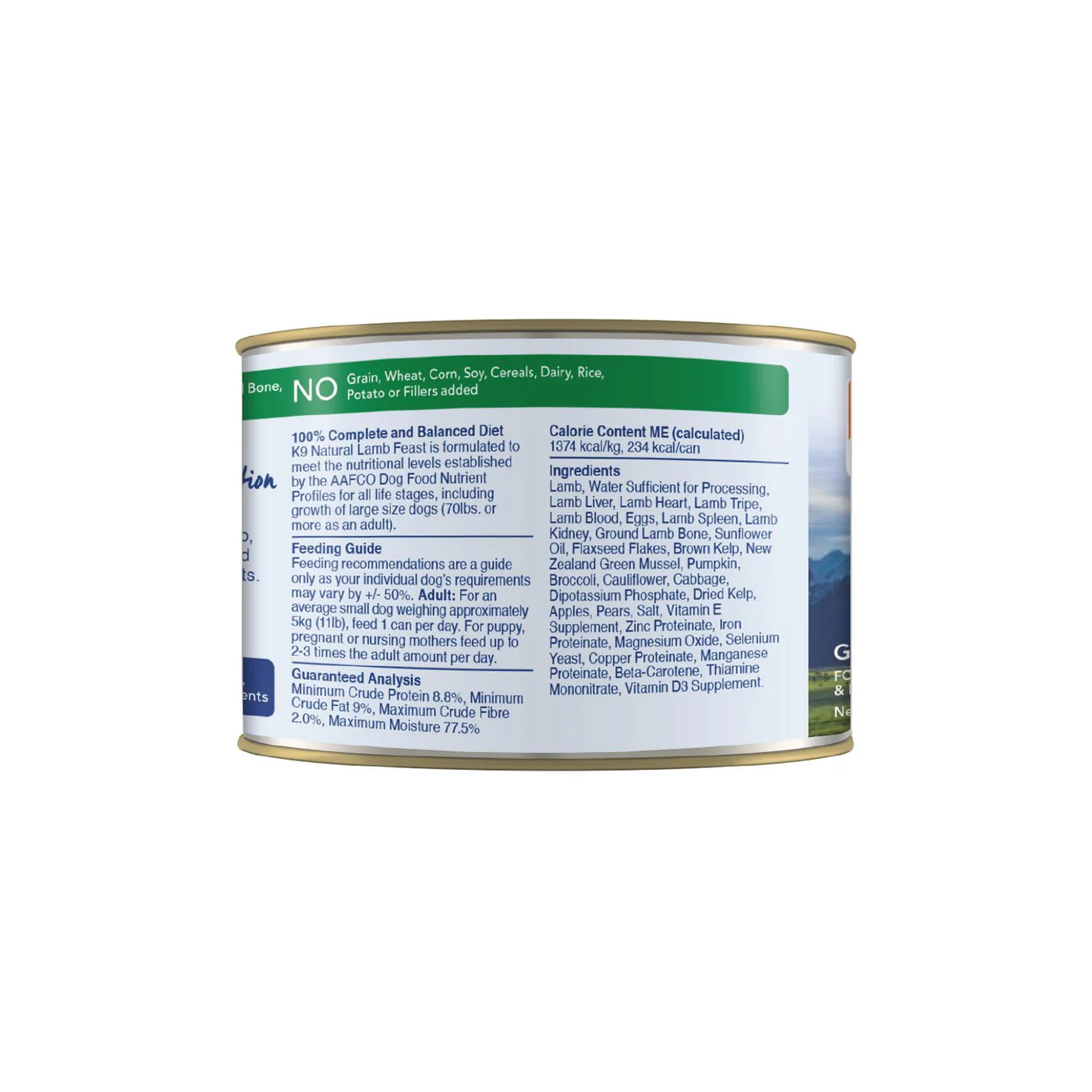 K9 Natural Lamb Feast Wet Dog Food 170g x 12 - Image 11