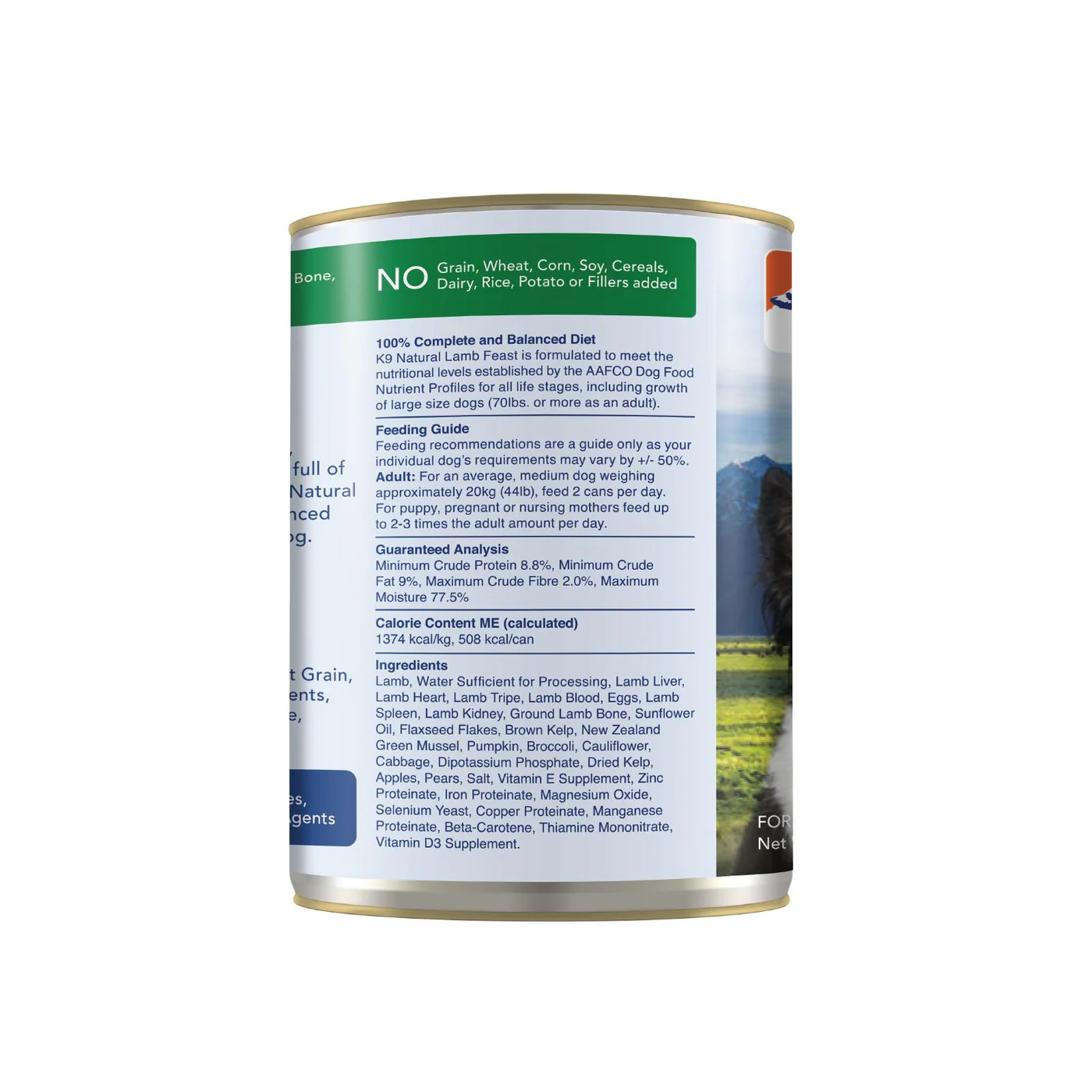 K9 Natural Lamb Feast Wet Dog Food 370g x 12 - Image 11