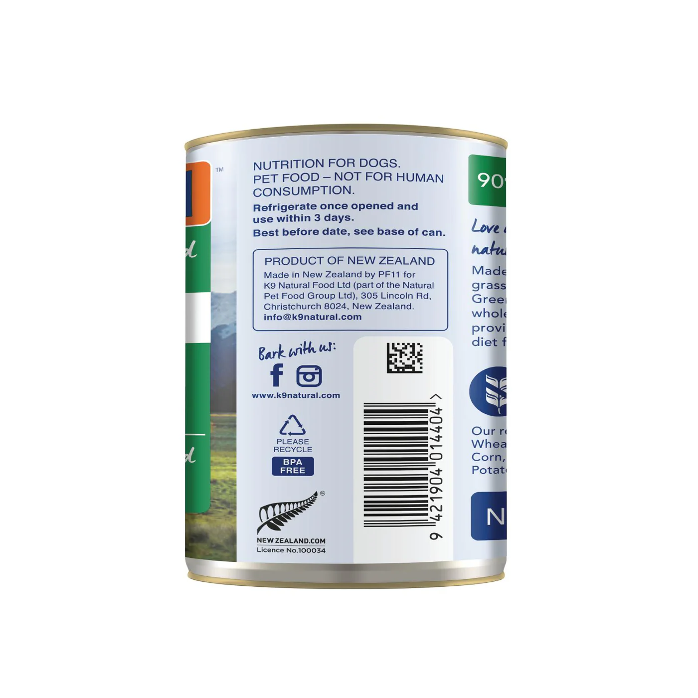 K9 Natural Lamb Feast Wet Dog Food 370g x 12 - Image 10