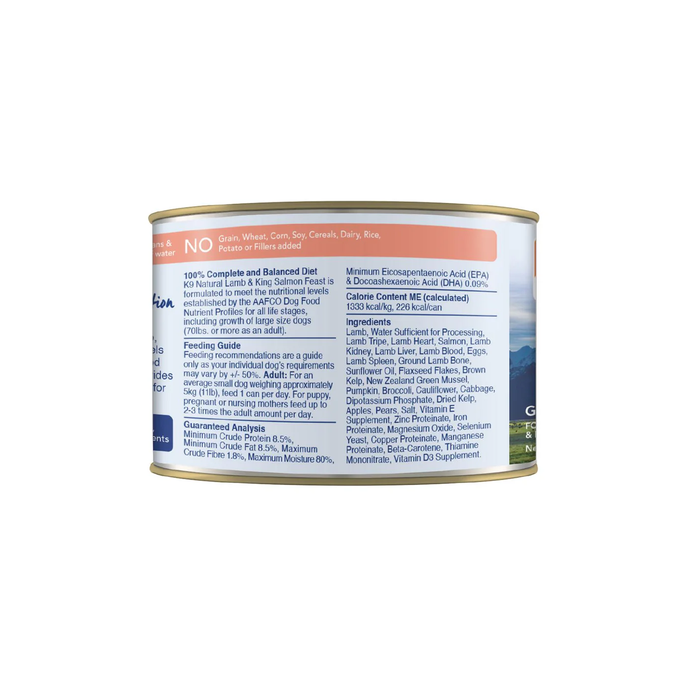 K9 Natural Lamb and King Salmon Feast Wet Dog Food 170g - Image 10