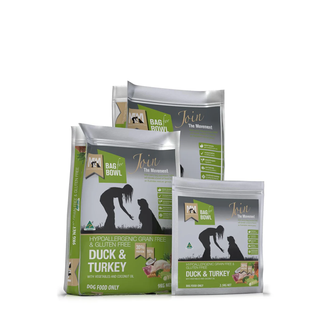 Meals for Mutts Grain Free Duck and Turkey Dry Dog Food 2.5kg - Image 2