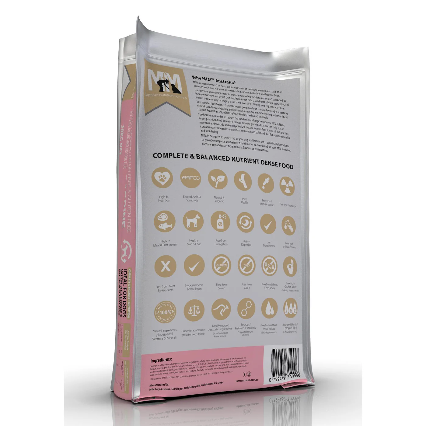Meals for Mutts Grain Free Salmon and Sardine Dry Dog Food 20kg - Image 5