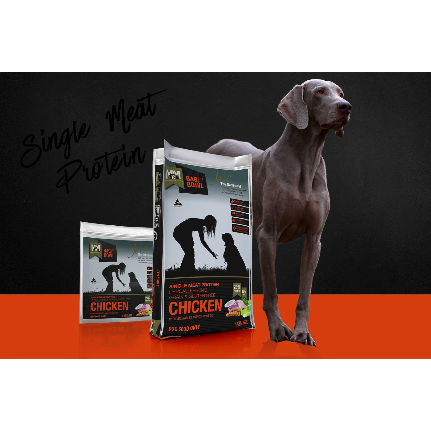 Meals for Mutts Grain Free Single Protein Chicken Dry Dog Food 14kg - Image 3