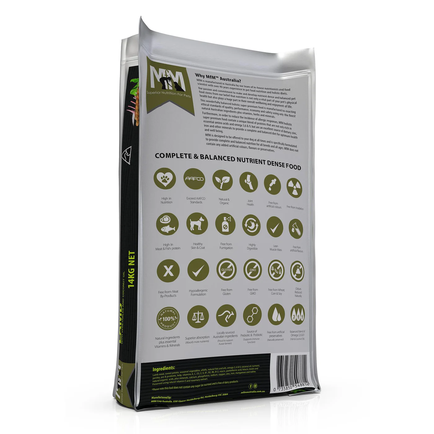 Meals for Mutts Grain Free Single Protein Lamb Dry Dog Food 14kg - Image 4